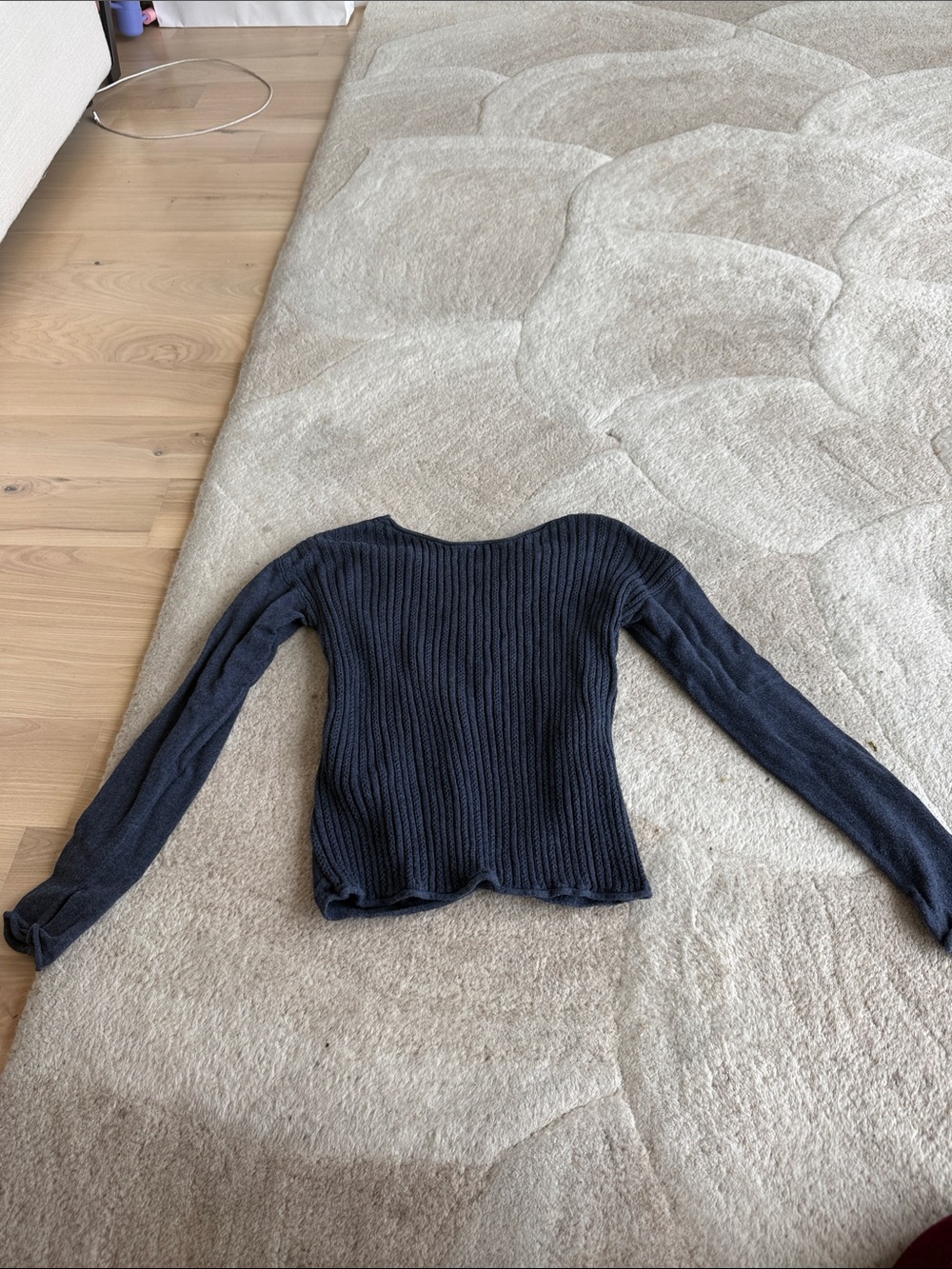 Ivivva Navy Ribbed Long-Sleeve Kids Sweater Top